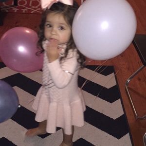 Janie & Jack pale pink sweater dress Holiday